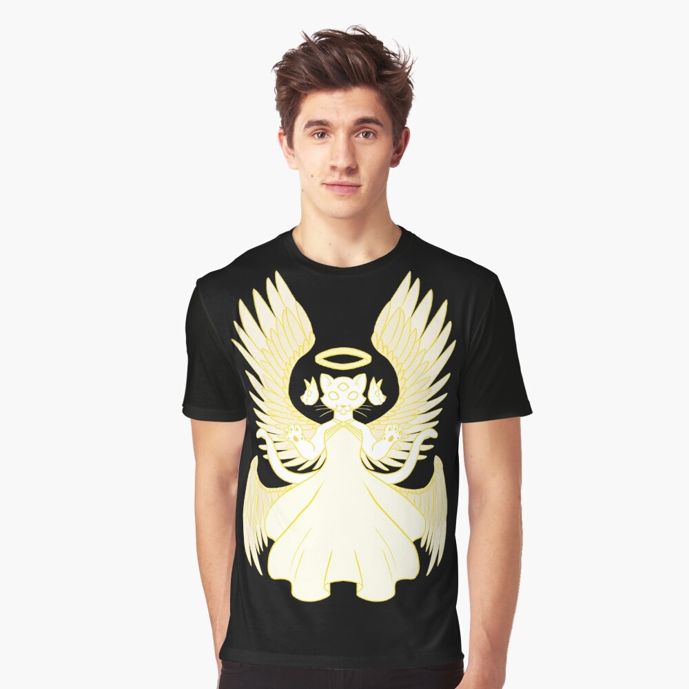 be not apurred biblically accurate cat angel on a t-shirt